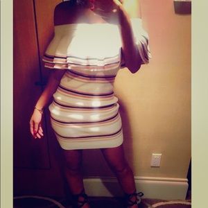 Off the Shoulder sweater dress.